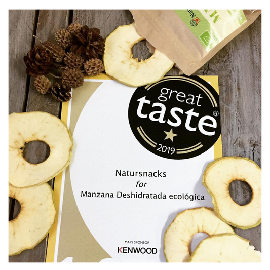 LA MANZANA DESHIDRATADA BIO. PREMIADA POR SU SABOR.